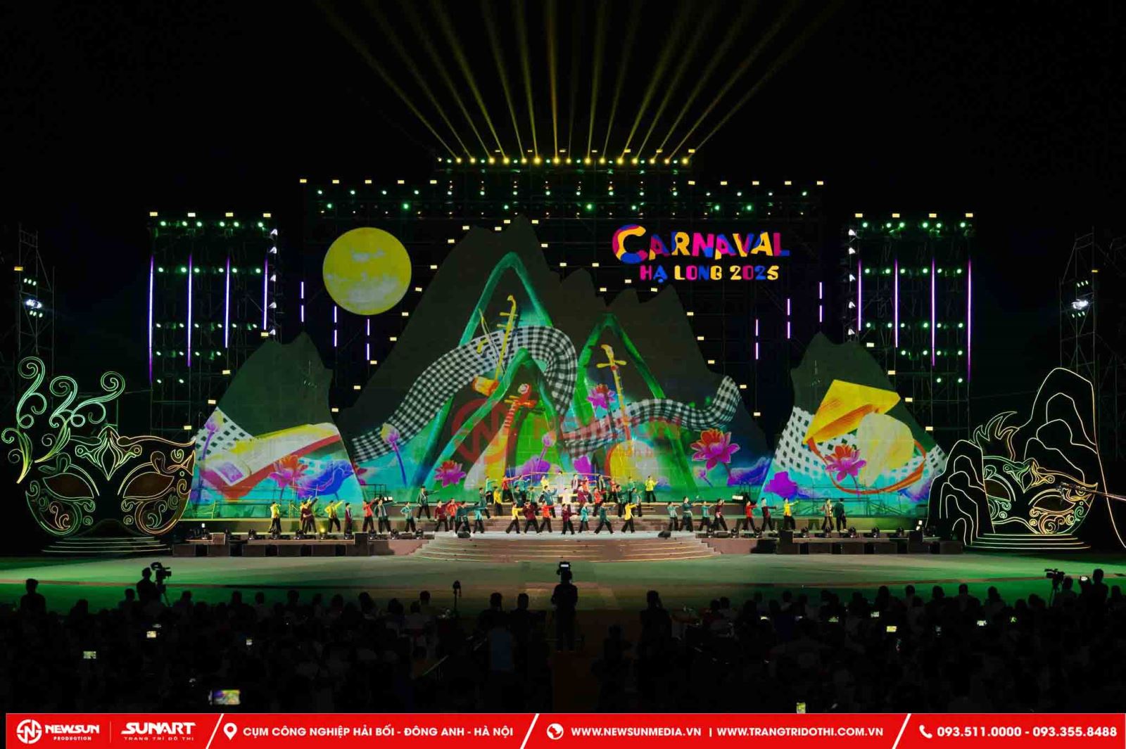 Thi công sự kiện sân khấu trên biển Carnaval 2025 tại Hạ Long, Quảng Ninh